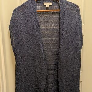 Blue Coldwater Creek Knit Sweater Vest/Cardigan in Size XL